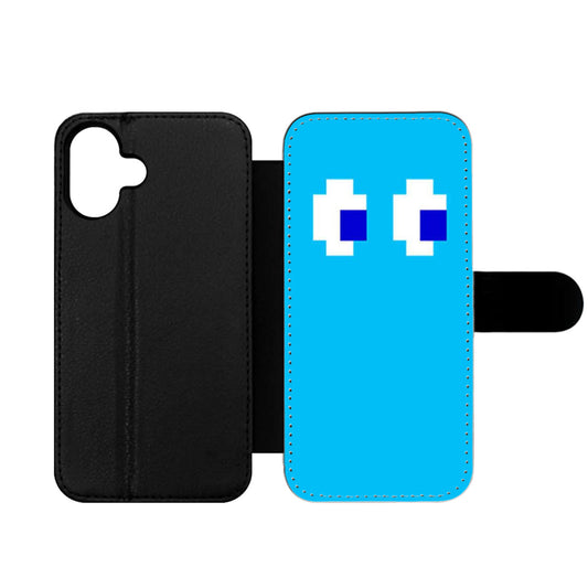 Blue Pacman inspired Wallet iPhone Case