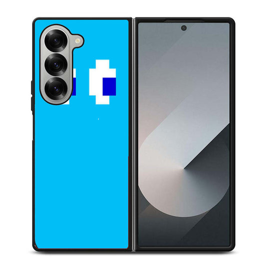 Blue Pacman inspired Samsung Z Fold 6 Case