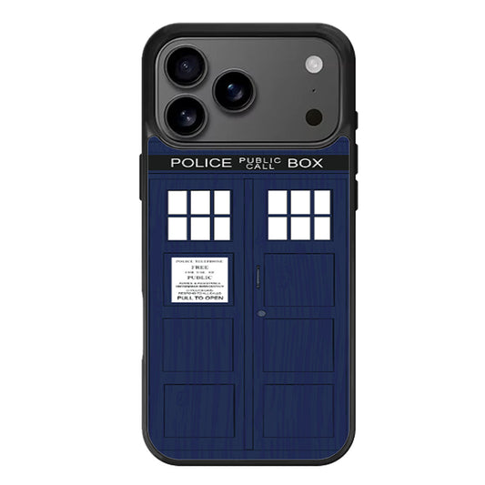 Blue Police Call Box Tardis iPhone 17 Pro Max Case