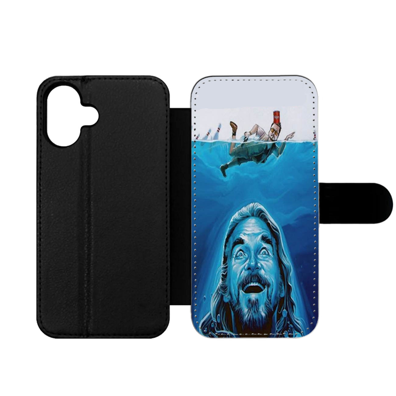 Blue Sea Big Lebowski Wallet iPhone Case