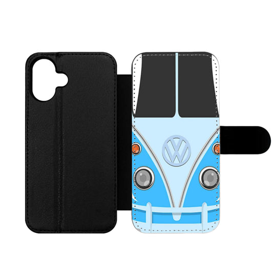 Blue VW Camper Volkswagen Minibus Wallet iPhone Case