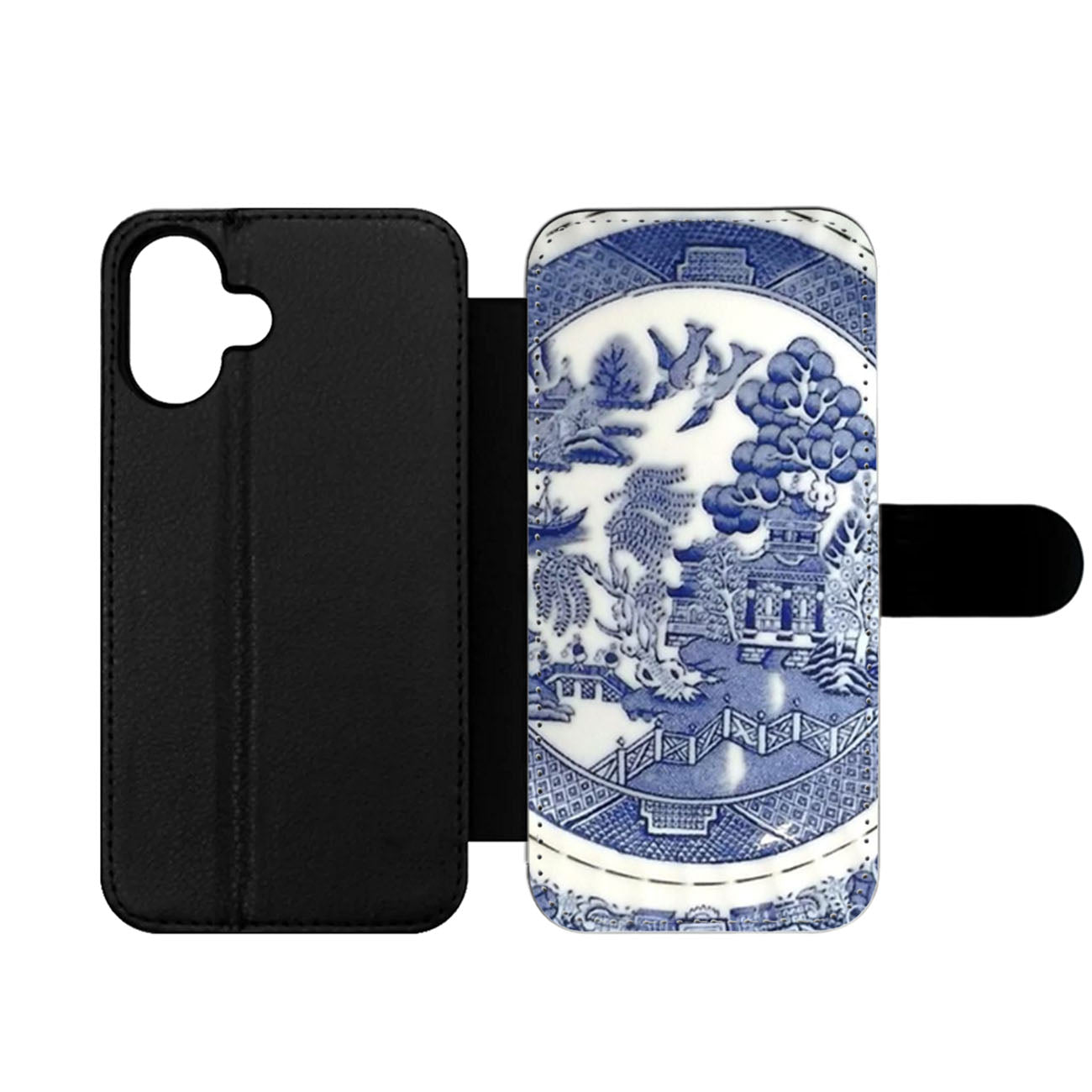 Blue Willow China Pattern Wallet iPhone Case