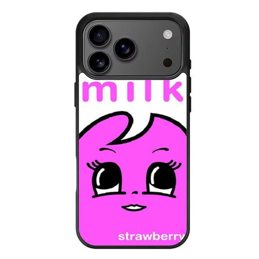 Blur Coffee TV Milk Carton Strawberry iPhone 17 Pro Max Case