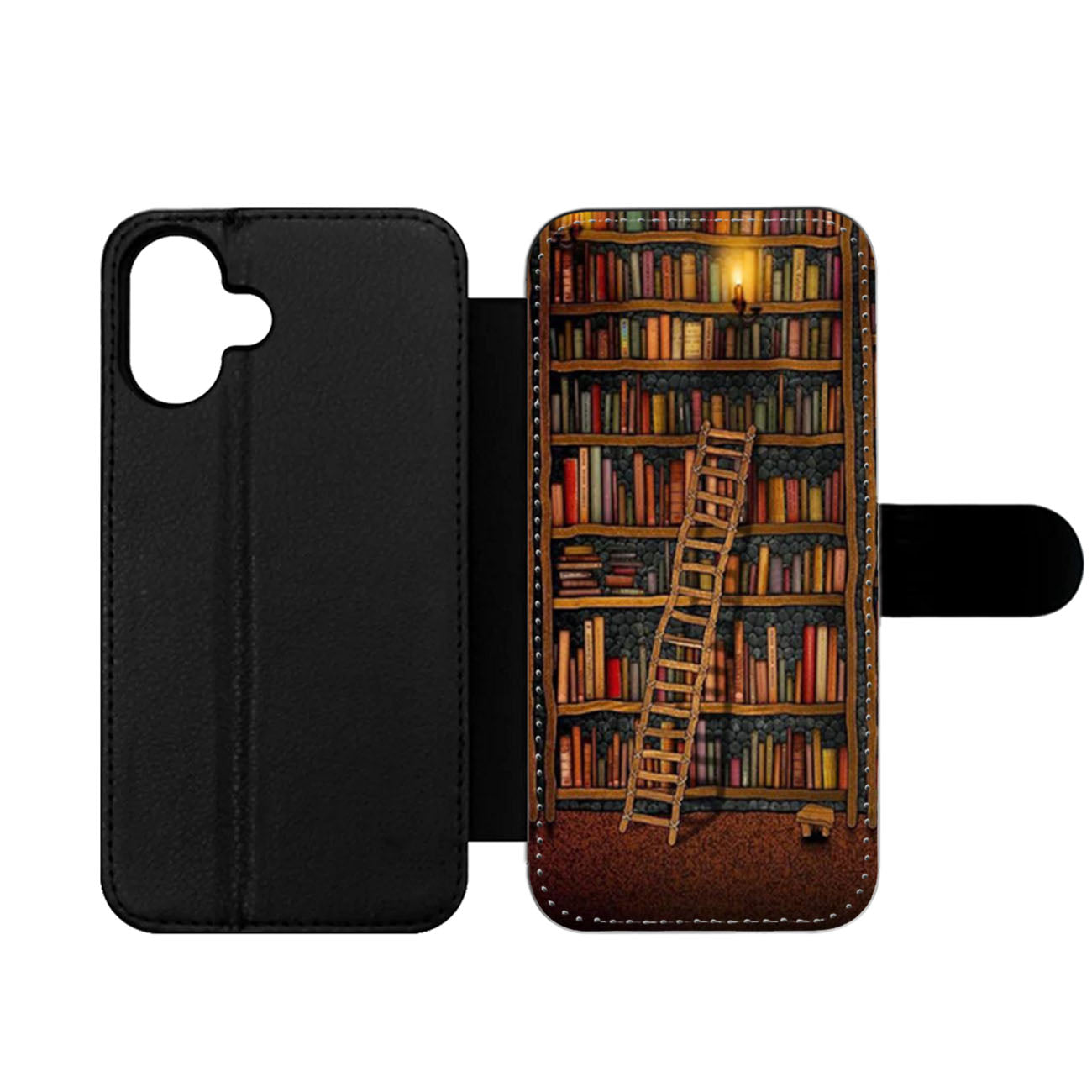 Bookshelves Design Paint Poster Art Wallet iPhone Case