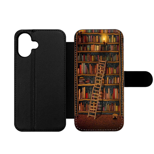 Bookshelves Design Paint Poster Art Wallet iPhone Case