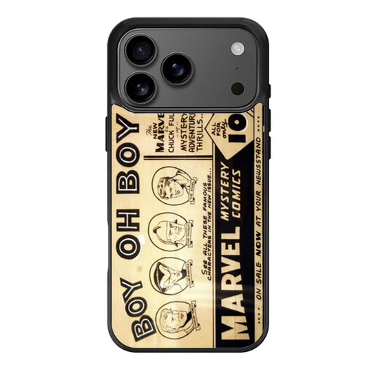 Boy Oh Boy Marvel Mystery Comics Poster iPhone 17 Pro Max Case