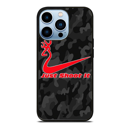 Browning Deer Just Shoot it Camo iPhone 14 Pro Max Case