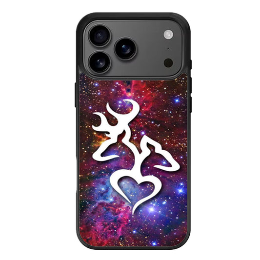 Browning Deer Love Galaxy Nebula iPhone 17 Pro Max Case