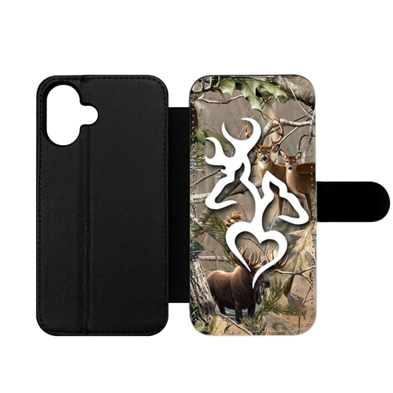 Browning Deer Love Real Tree Wallet iPhone Case