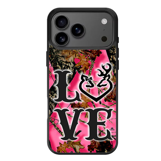 Browning Love Camo Pink iPhone 17 Pro Max Case