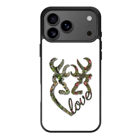 Browning deer love Two iPhone 17 Pro Max Case