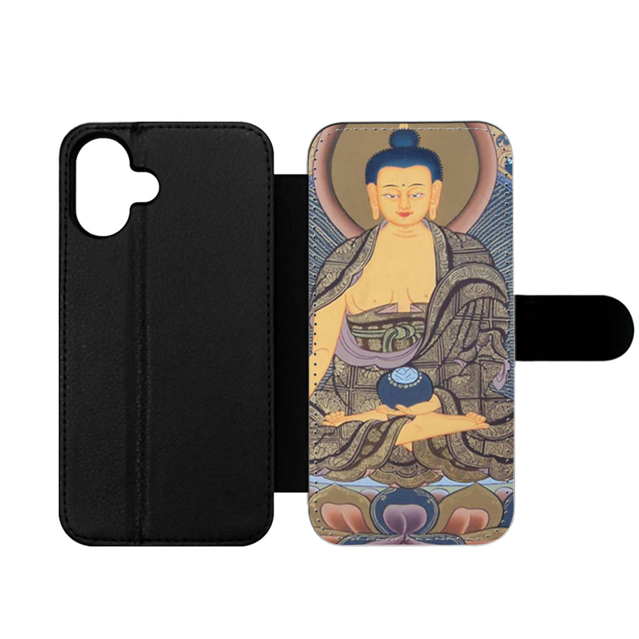 Buddha Painting Wallet iPhone Case