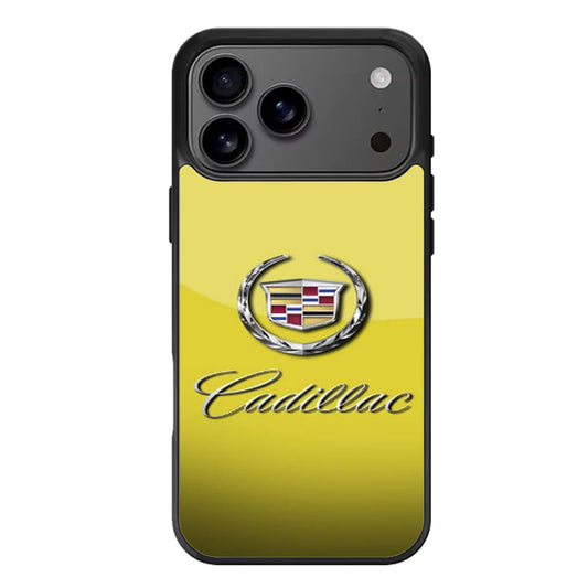 CADILLAC CAR LOGO YELLOW iPhone 17 Pro Max Case
