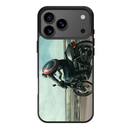 CAPTAIN AMERICA AVENGERS RIDING iPhone 17 Pro Max Case
