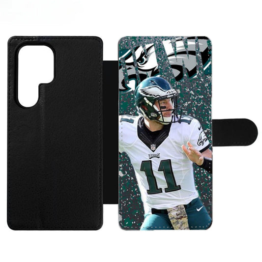 CARSON WENTZ PHILADELPHIA EAGLES TWO Wallet Samsung Case