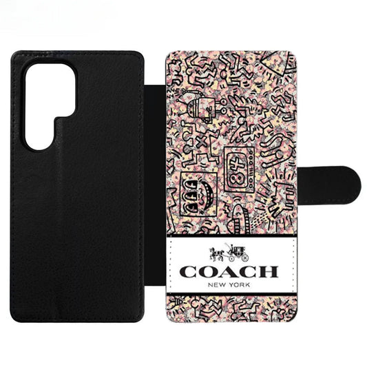 COACH NEW YORK ABSTRACK Wallet Samsung Case