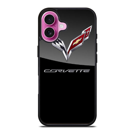 CORVETTE CHEVY LOGO BLACK iPhone Case Cover