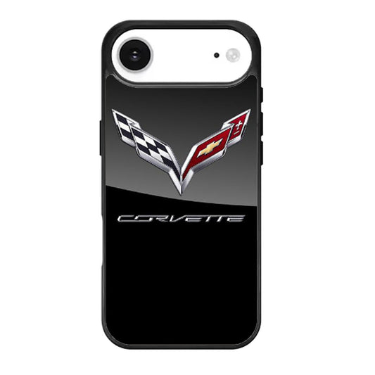 CORVETTE CHEVY LOGO BLACK iPhone Air Case