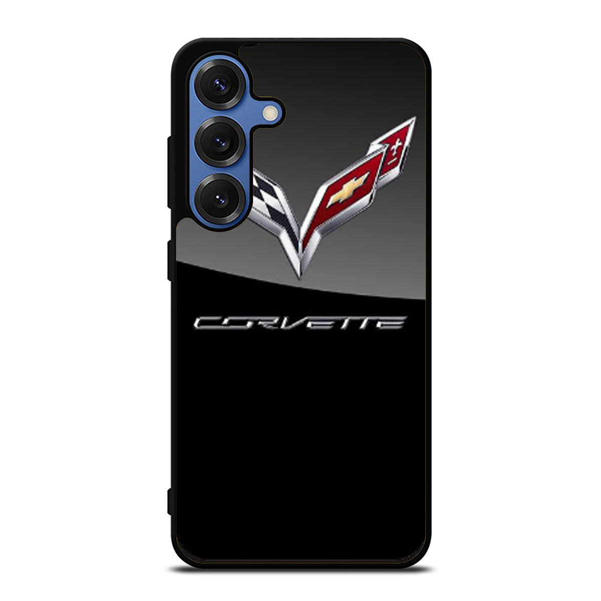 CORVETTE CHEVY LOGO BLACK Samsung S25 Ultra Case
