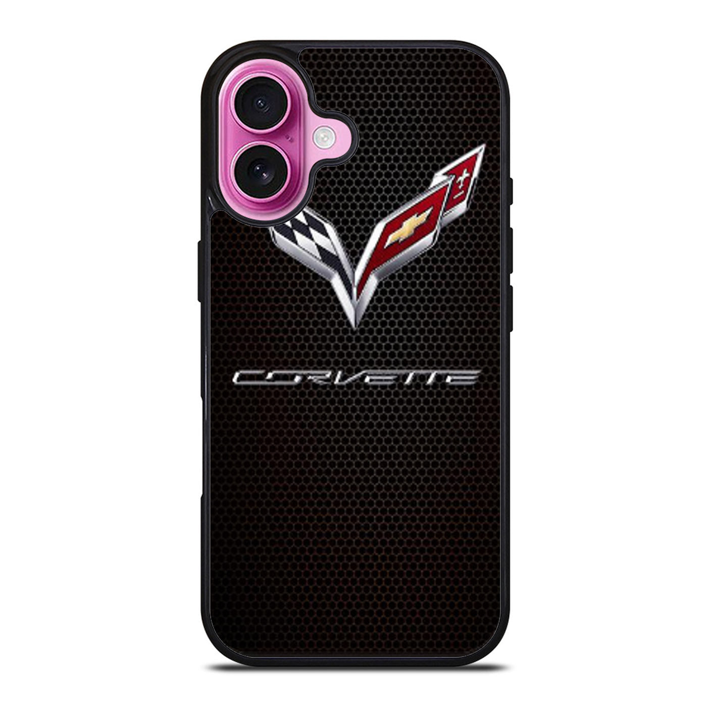 CORVETTE CHEVY ON HEXAGON CARBON iPhone Case Cover