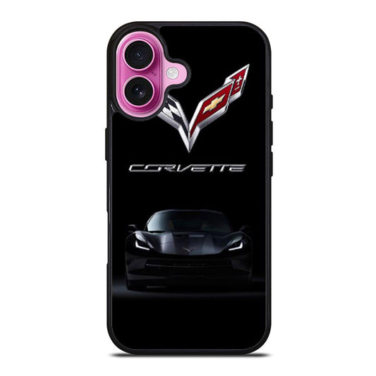 CORVETTE STINGRAY CAR BLACK iPhone Case Cover