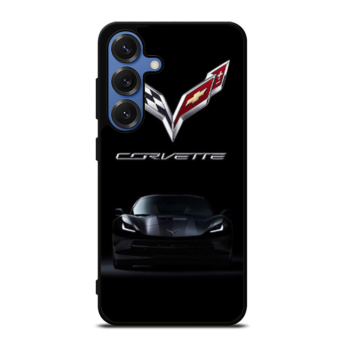CORVETTE STINGRAY CAR BLACK Samsung S25 Ultra Case