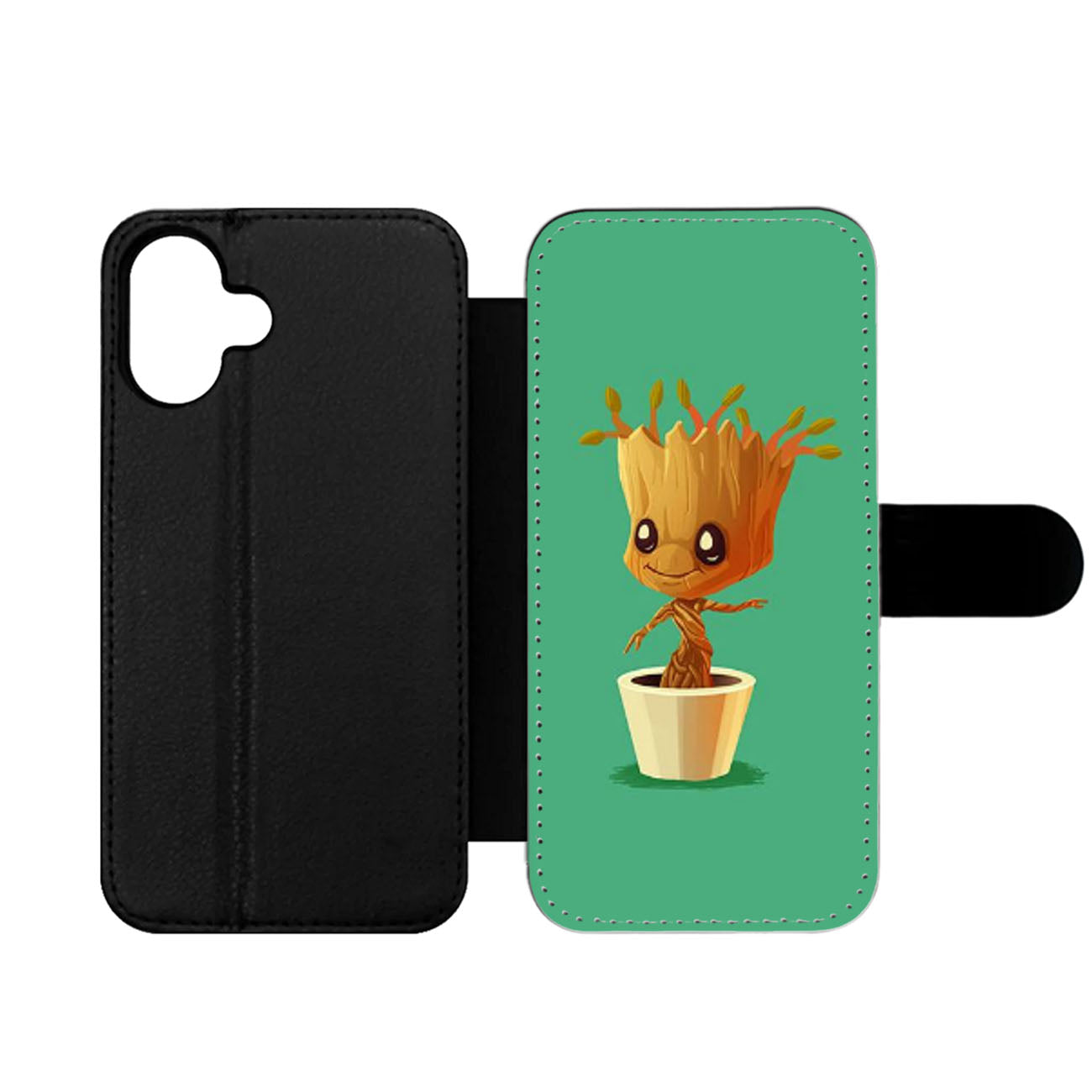 CUTE BABY GROOT IN THE POT Wallet iPhone Case