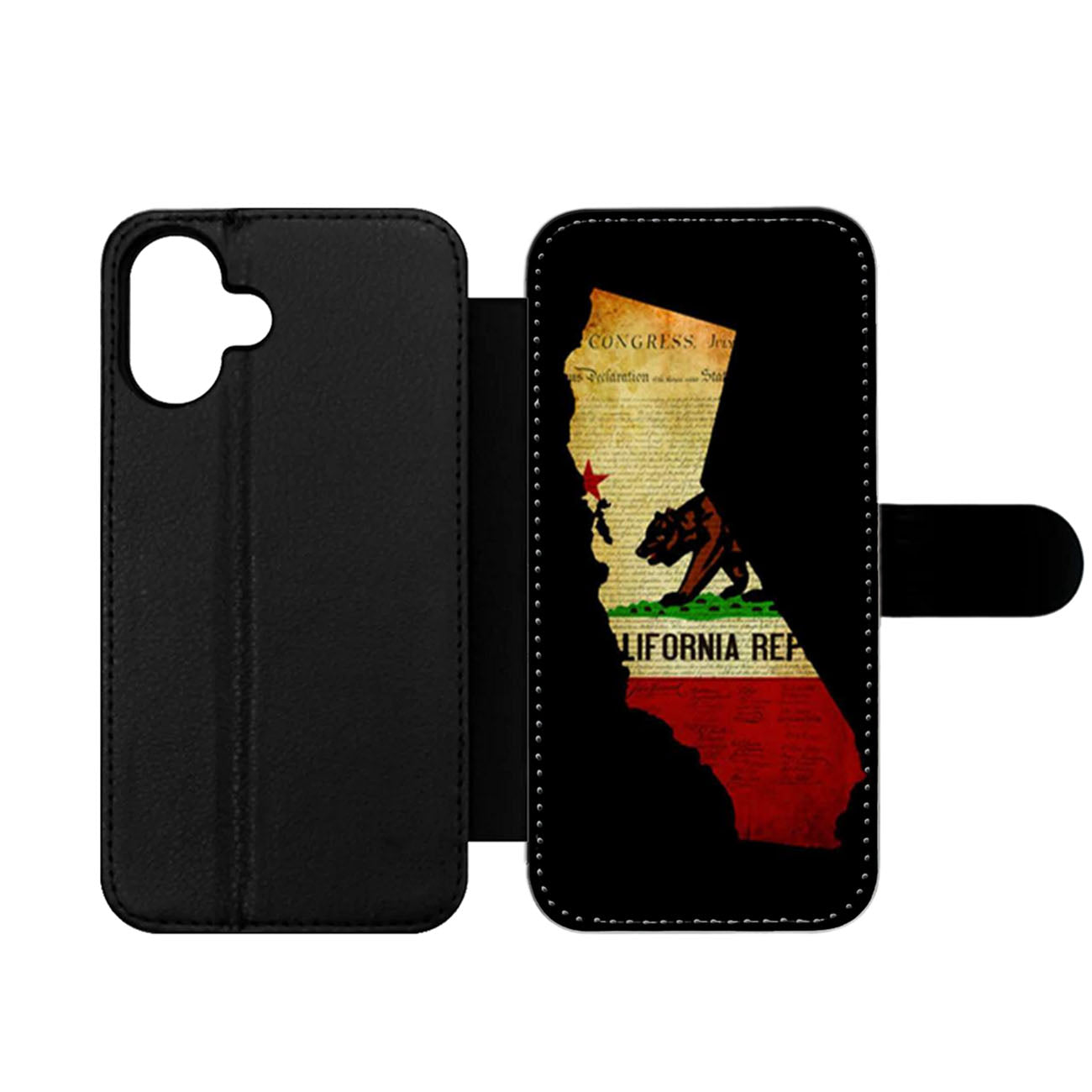 California State Grunge Wallet iPhone Case
