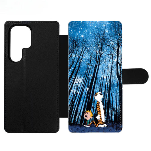 Calvin and Hobbes Forest Stargazing Wallet Samsung Case