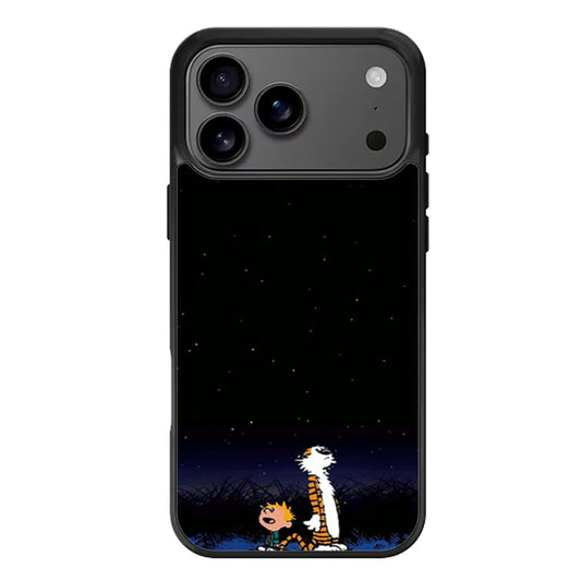Calvin and Hobbes Star Gazing iPhone 17 Pro Max Case