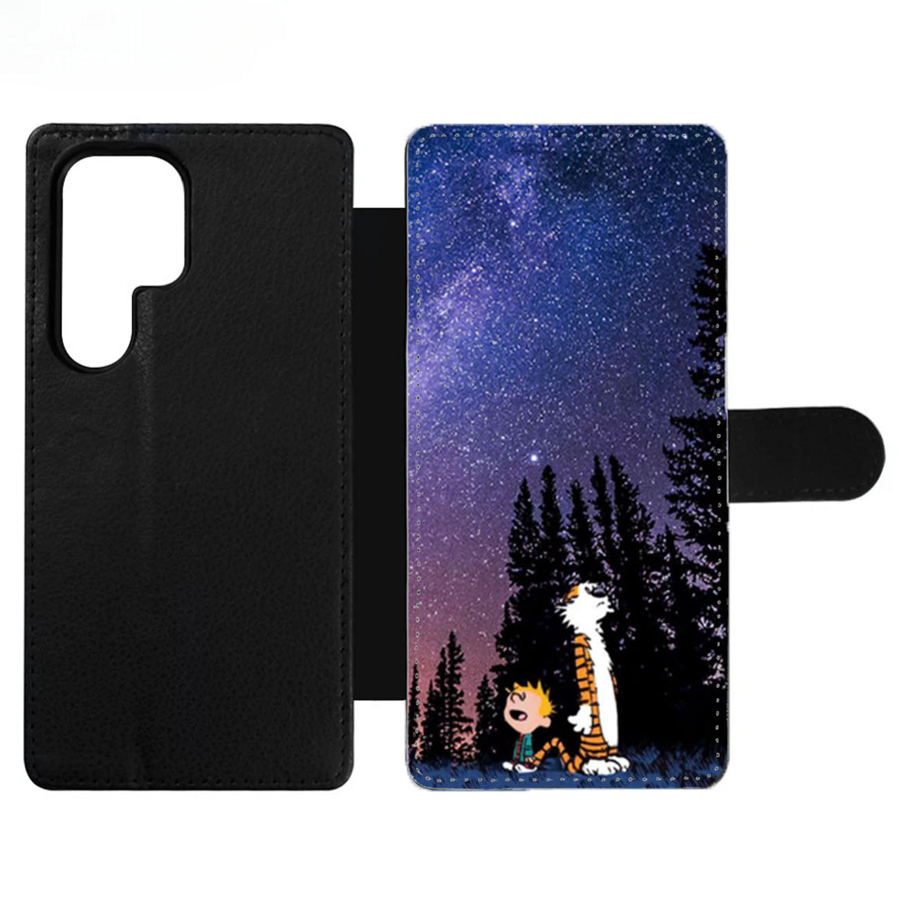Calvin and Hobbes Stargazing Forest Wallet Samsung Case