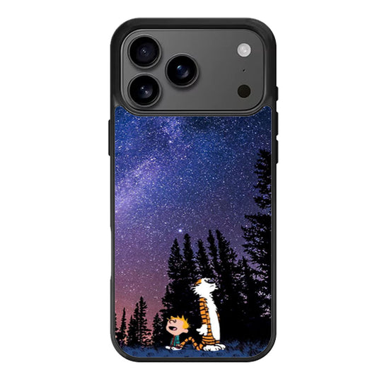 Calvin and Hobbes Stargazing Forest iPhone 17 Pro Max Case
