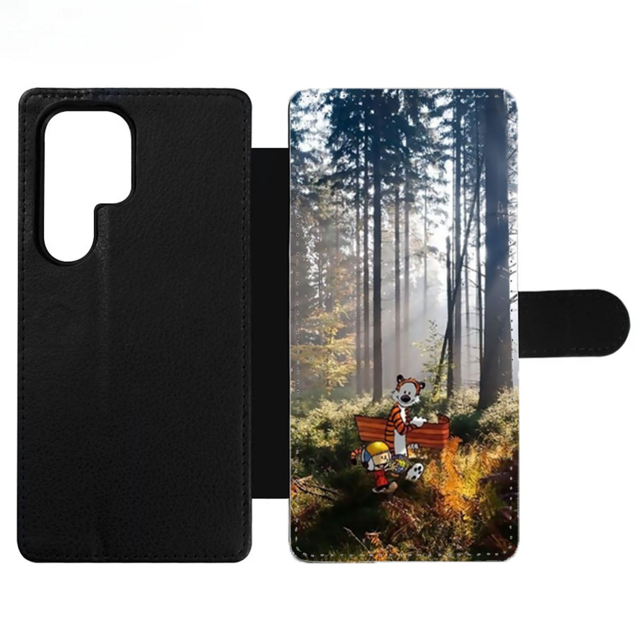 Calvin and Hobbes Through the Woods Forest Wallet Samsung Case