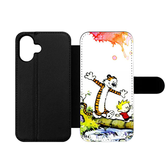 Calvin and Hobbes Watercolor Wallet iPhone Case