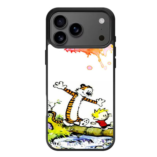 Calvin and Hobbes Watercolor iPhone 17 Pro Max Case