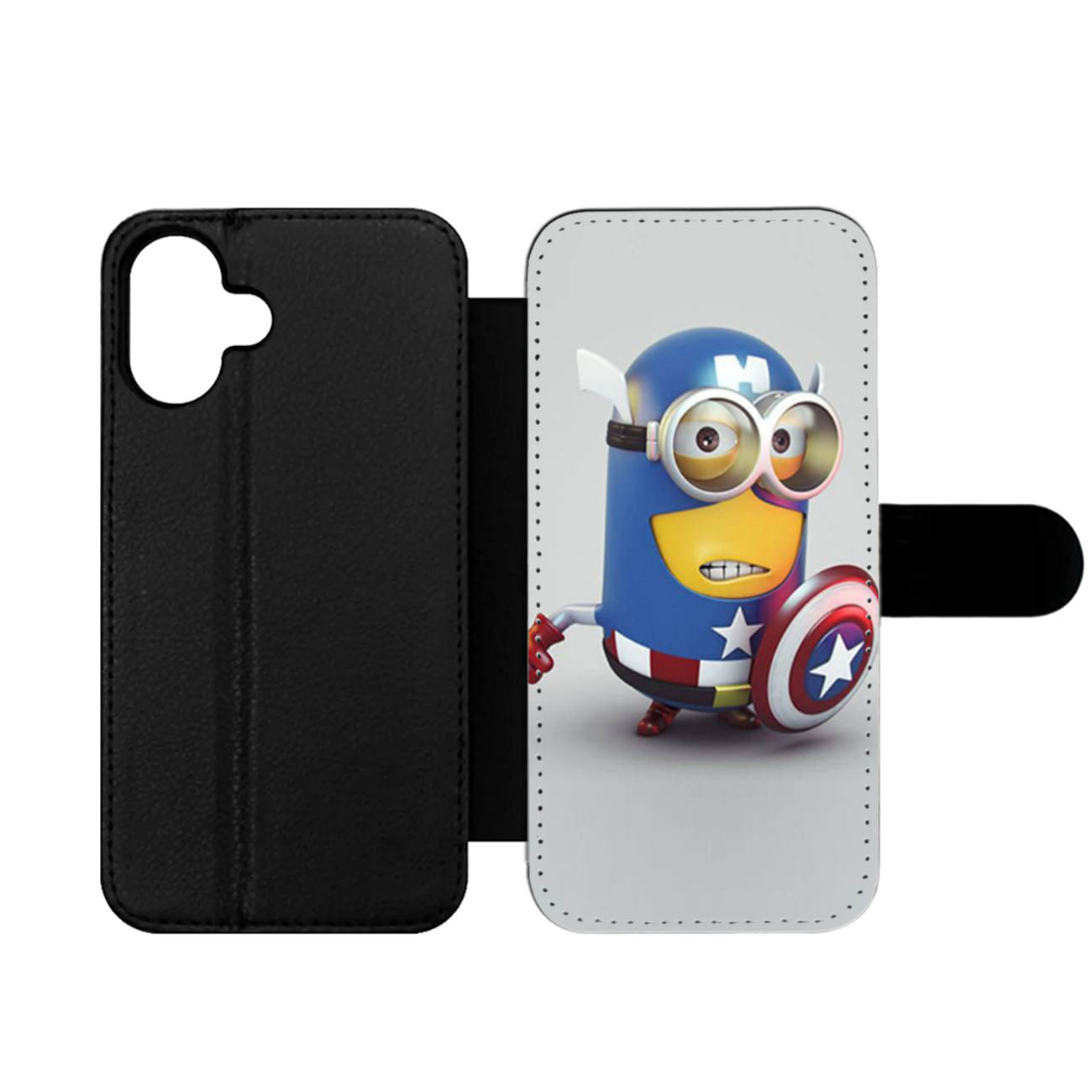 Captain America Minions Wallet iPhone Case