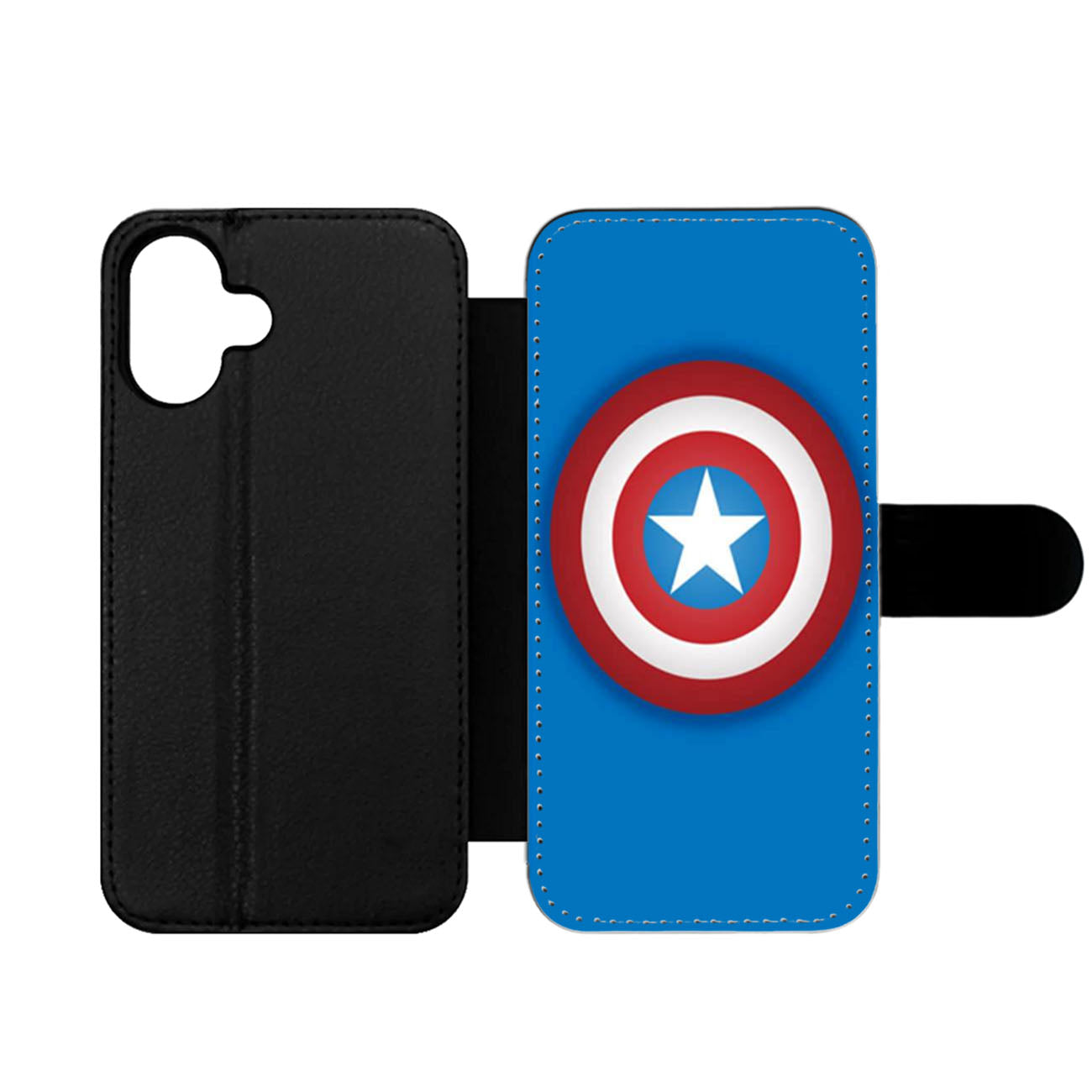 Captain America Shield Emblem Wallet iPhone Case
