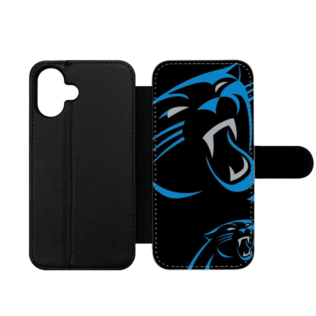 Carolina Panthers Nfl Big Panther Design Wallet iPhone Case