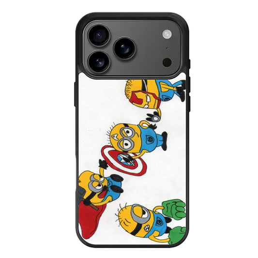 Cartoon Minions Avengers iPhone 17 Pro Max Case