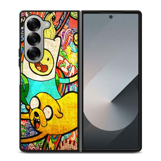Cartoon Network Adventure Time Jake Finn Design Samsung Z Fold 6 Case