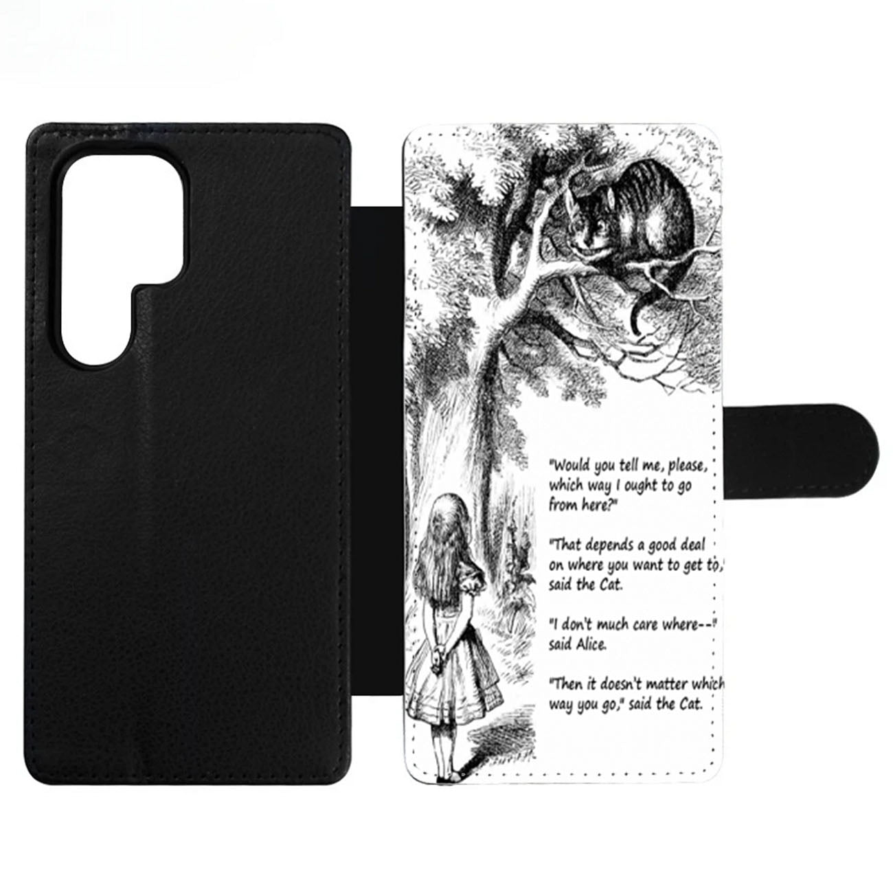 Cat Cheshire Quote Wallet Samsung Case