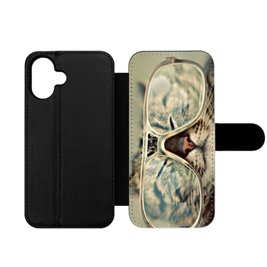 Cat Glasses Wallet iPhone Case