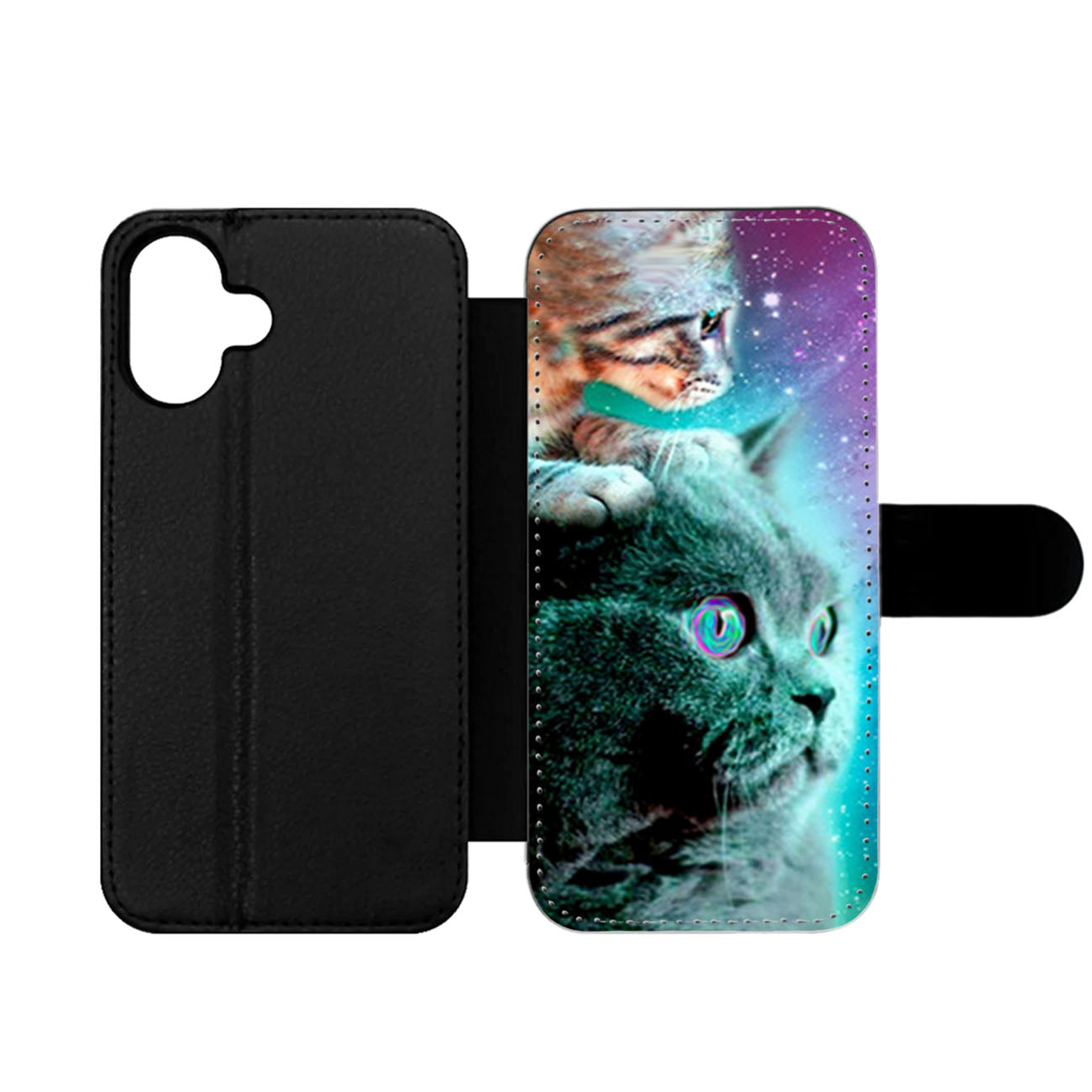 Cat Nebula Wallet iPhone Case
