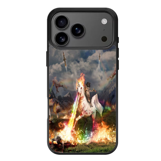 Cat Riding Unicorn iPhone 17 Pro Max Case