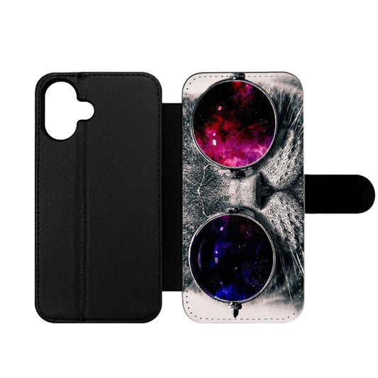 Cat with Sunglasses Wallet iPhone Case