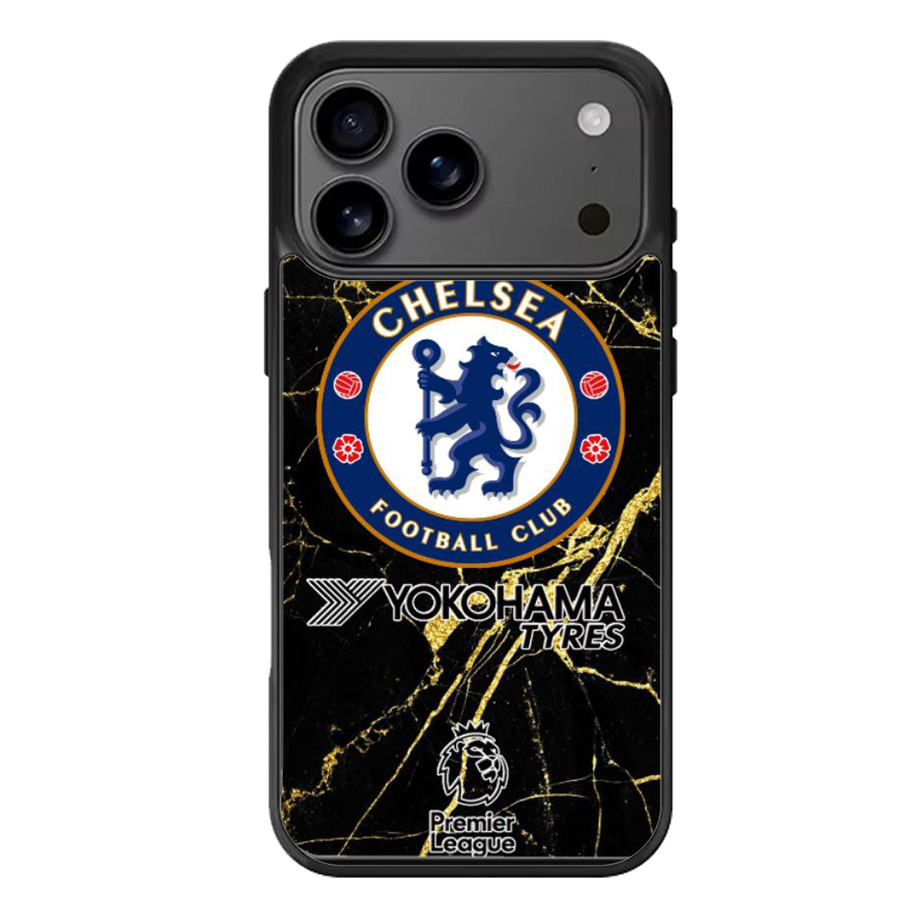 Chelsea FC Black Marble iPhone 17 Pro Max Case