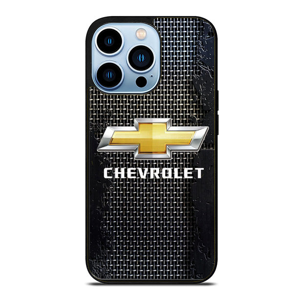 Chevrolet Logo Metal Texture iPhone 14 Pro Max Case