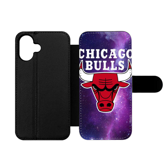 Chicago Bulls In Space Galaxy Wallet iPhone Case