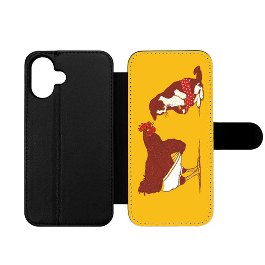 Chicken and Cat Wallet iPhone Case