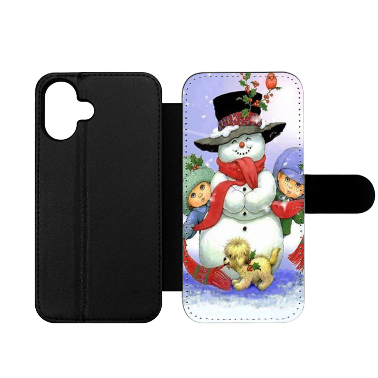 Christmas Snowman Wallet iPhone Case